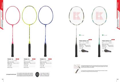 TRERAKE 130（ training racket ） - $80,00   TRERAKE 150（ training racket ） - $80,00<br>
TRERAKE 170（ training racket ） - $80,00   POWER CONTROL A180 - $76,50<br>
POWER CONTROL A181 - $79,00